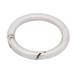 Карабин металл кольцо 34.0 мм (46х46 мм), никель, 4 шт