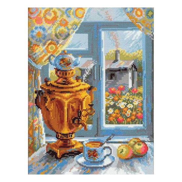 Набор для вышивания нитками Риолис, Самовар, 30х40 см