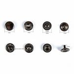 Кнопка Альфа (S-образная) ⌀10.0 мм, ≈100 шт, нерж.сплав, чер/никель, BIG