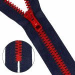 Молния трактор Arta Т6 (6 мм) 1 зам., н/раз., 18 см, BiColor, цв. 044 т.синий / 008 красный, уп.10 шт