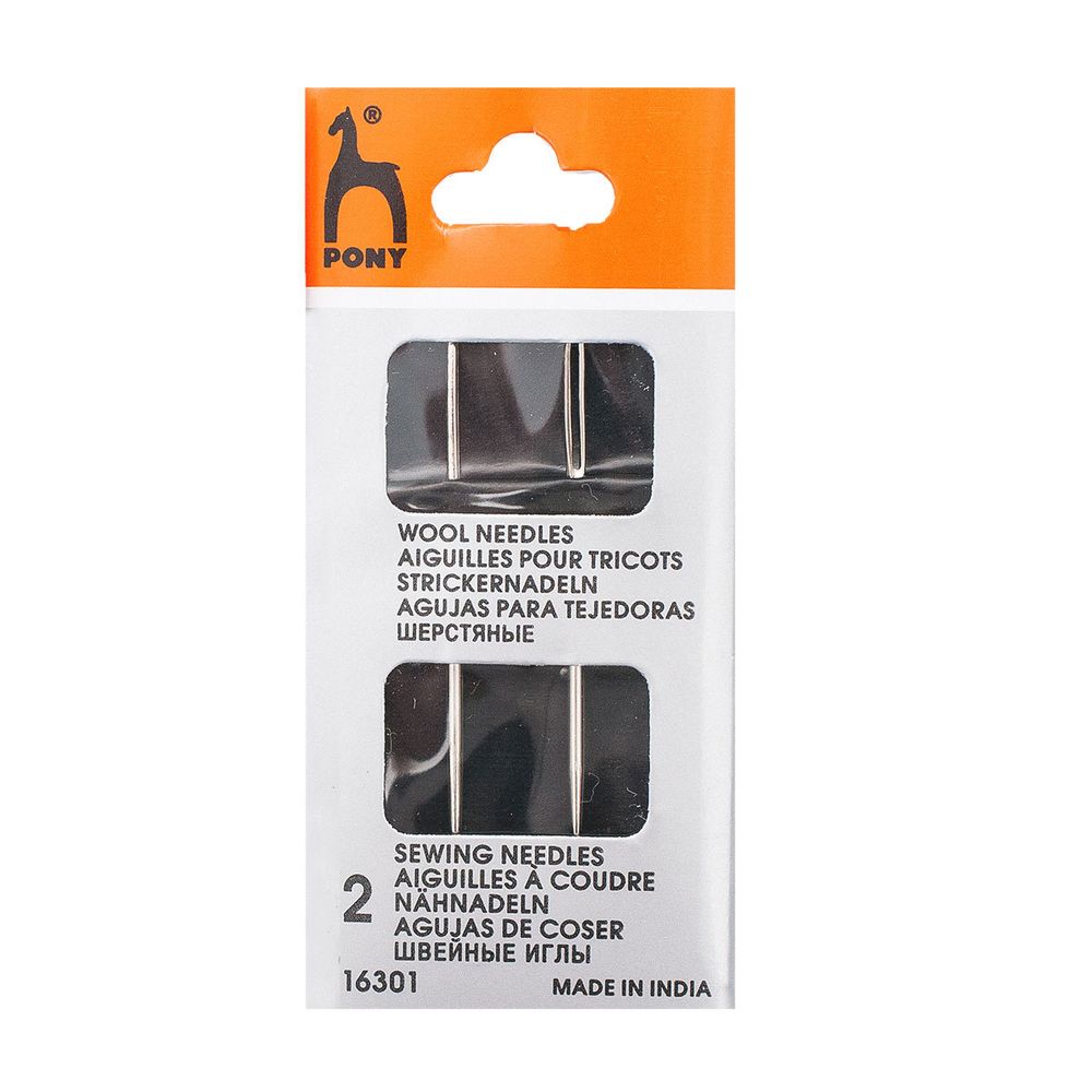 Иглы ручные для шерсти, 2 шт, Pony