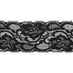 Кружево эластичное (стрейч) 45 мм / 25 метров, LAEC1091, черный