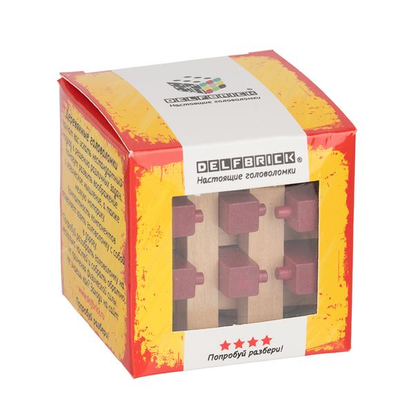Головоломка деревянная, 1 шт, 18 братьев 18 элементов, Delfbrick DLS-11