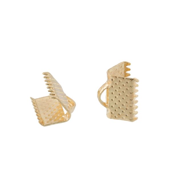 Концевик для бижутерии 10х7 мм, 30 шт, 05 золото, Zlatka FMK-E01