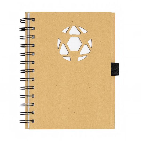 Тетрадь на спирали с вырубкой RPT-02 (130х180 мм) 70 л., 5 шт, клетка, Мяч футбольный, Fiteko, Fiteko RPT-02