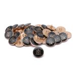 Пуговицы на ножке Герб 24L (15мм), металл (Black/G (черный/золото)), ME-657, 36 шт