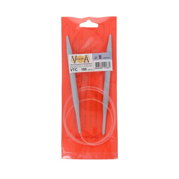Спицы круговые металл ⌀8.0 мм, 100 см, со спец. покрытием, Visantia VTC