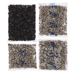 Кнопка Альфа (S-образная) ⌀15.0 мм, 720±20 шт, с пласт. верхом, пластик/нерж., черный, Gamma