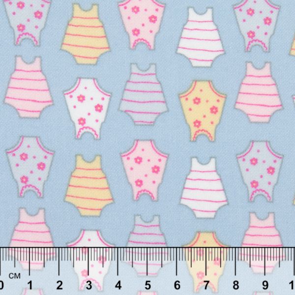 Ткань для пэчворка Peppy Молочные сны фланель, рулон 112 см / 5 метров, МС-04 голубой, Peppy