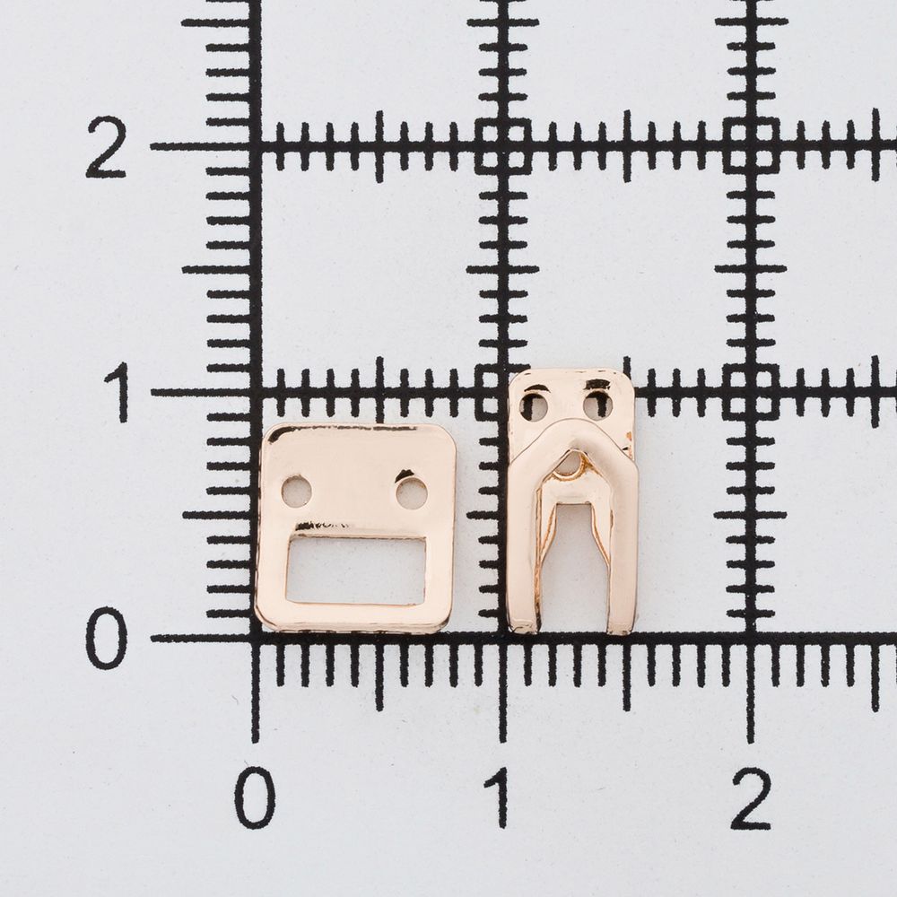 Крючки пришивные декоративные 15х7 мм, gold, 10 шт