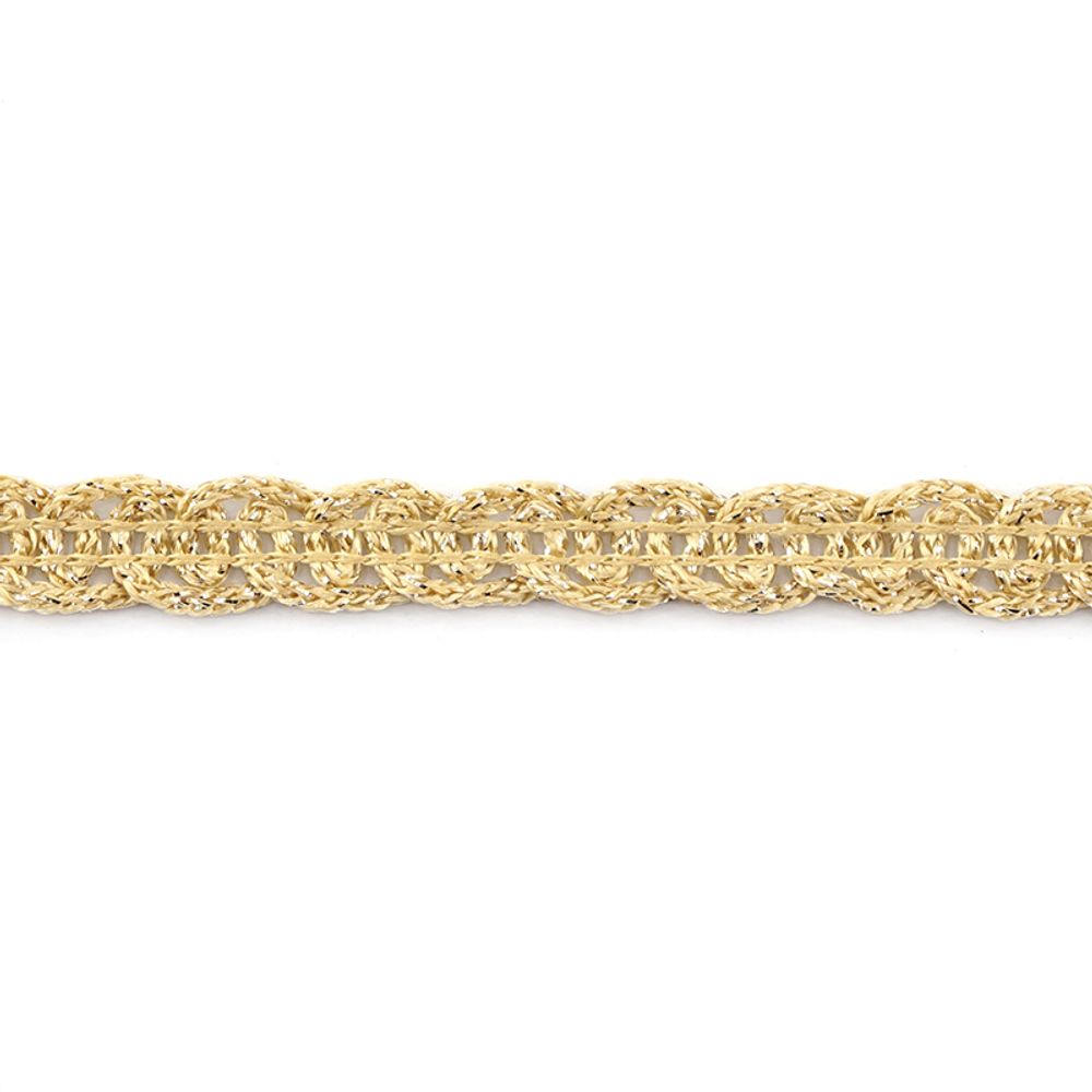 Тесьма отделочная 10 мм, 15 м, 101 золотой, Safisa (Spiral)