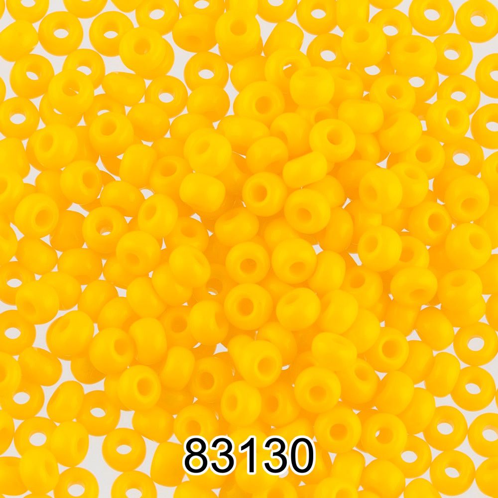 Бисер Preciosa 10/0 (2.3 мм), 500 г, 83130 (Ф129) яр.желтый