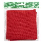 Ткань для рукоделия рогожка 100% лен 48х45см, красный