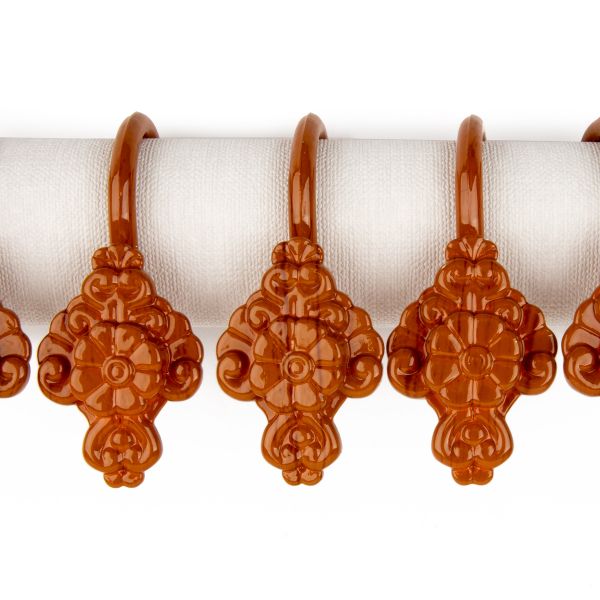 Крючки шторные для карниза навесные ⌀6 мм, 10 шт, 04 под дерево, Sofi H40