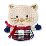 Термоаппликация "Киса", бежевый/в клетку, Prym