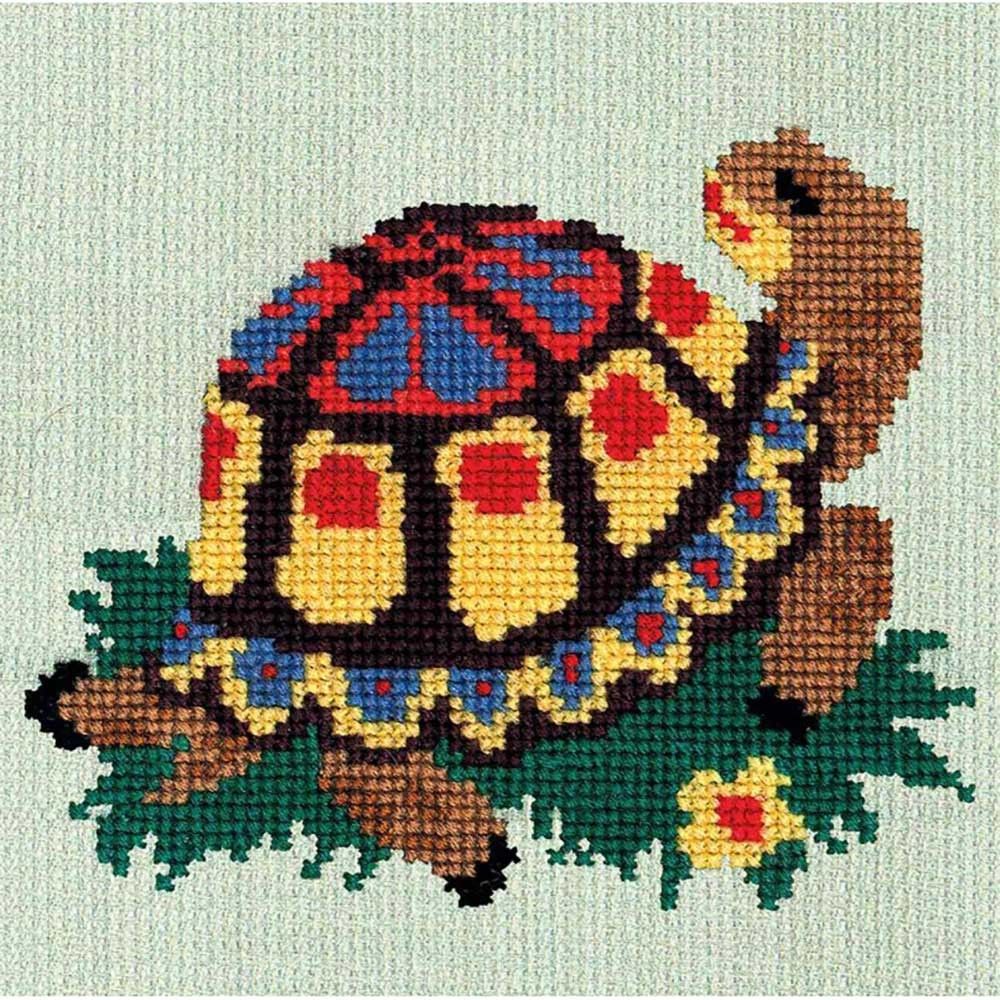 Набор для вышивания нитками РС Студия, Черепаха 13х15 см