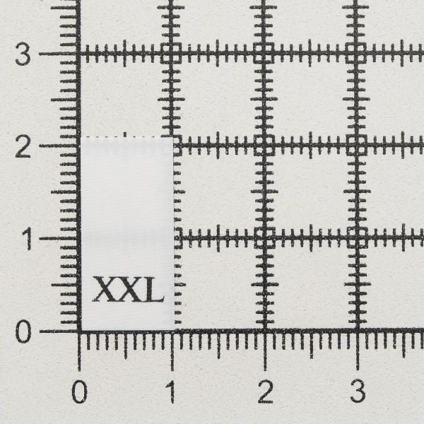 Этикетка-размерник, белый, 10х20 мм, 100 шт, XXL