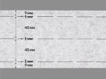 Лента корсажная клеевая перфорированная 121.0 мм / 200 метров, 40 г/м², цв. белый, 20140 9/1/50/1/50/1/9, БрючникоФФ