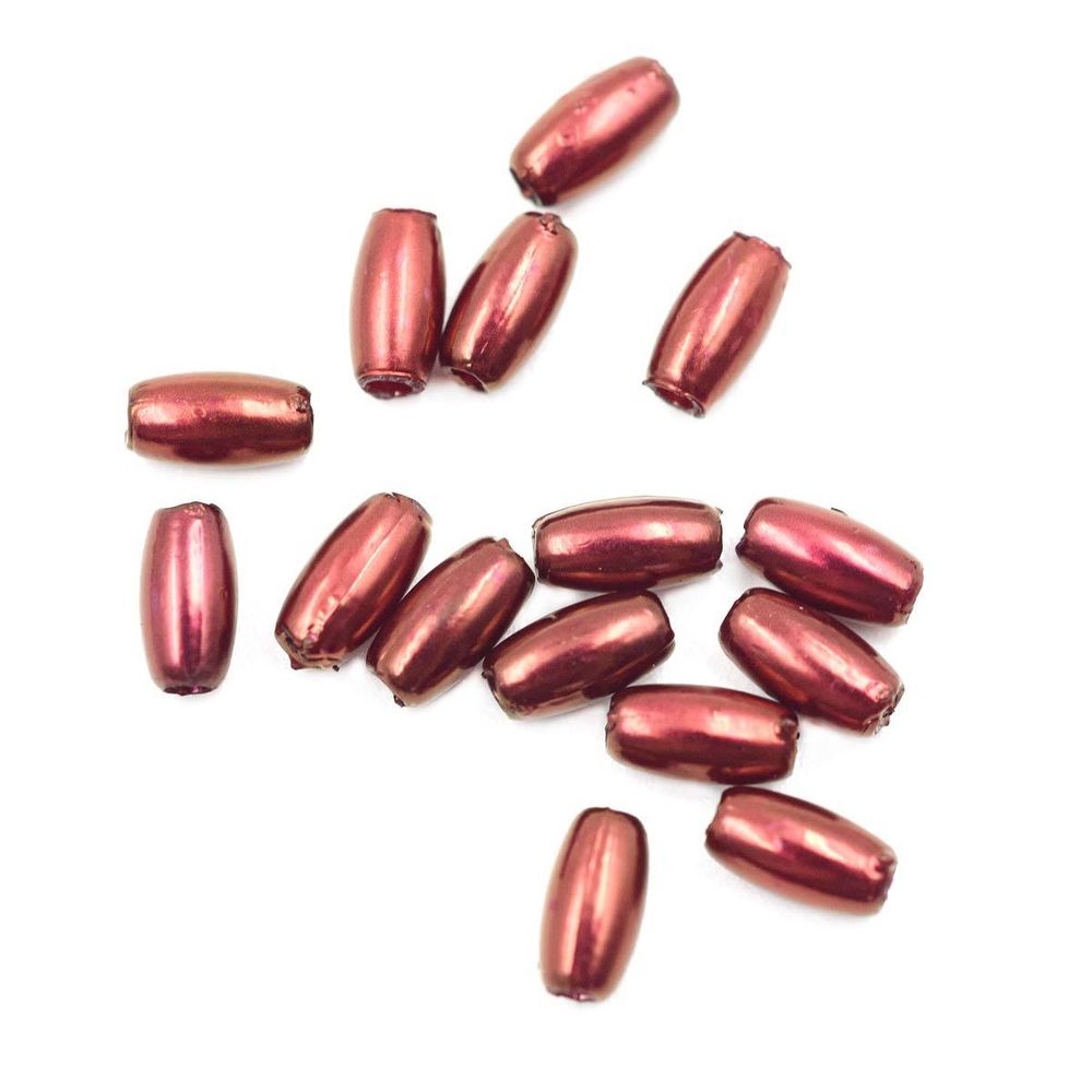 Бусины пластик (жемчуг) 3х6 мм, 15 г, Astra&Craft, J533 винный