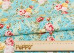 Ткань для пэчворка Peppy Версальские сады, рулон 112 см / 5 метров, ВС-08 голубой, Peppy