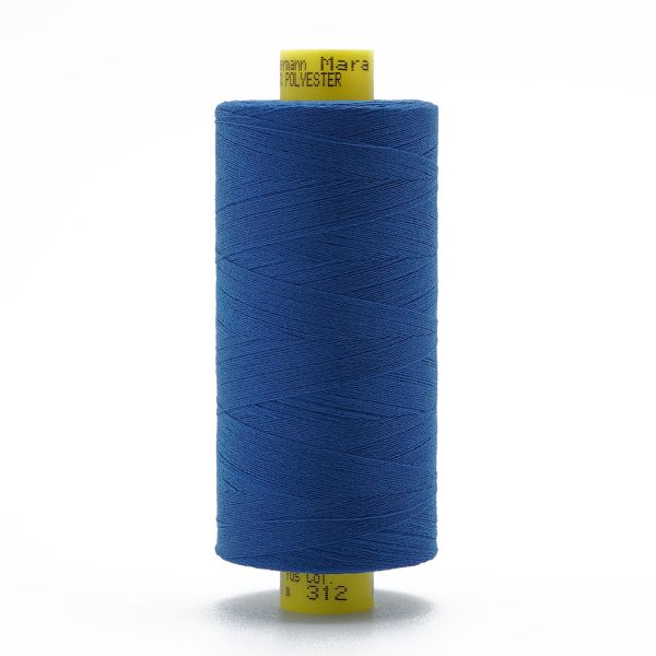 Нитка особо тонкая Gutermann Mara №150 (150/2), 1000 м, 713953, цв. 312 морской синий, 1 катушка