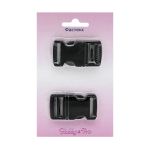 Фастекс (пряжка трезубец) пластик 20 мм, 2 шт, черный