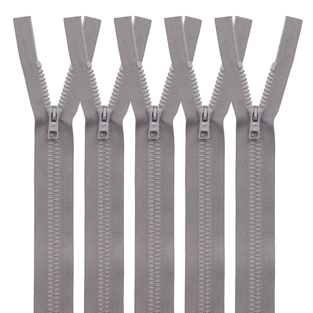 Молния трактор Arta Т6 (6 мм) 1 зам., разъем., 80 см, цв. 217 серо-коричневый, 5 шт