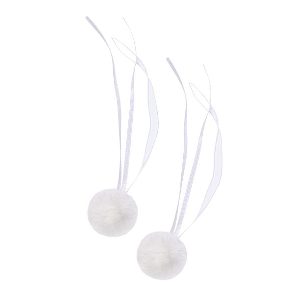 Помпоны декоративные кролик, 2 шт, 01 белый, Gamma POFM-03