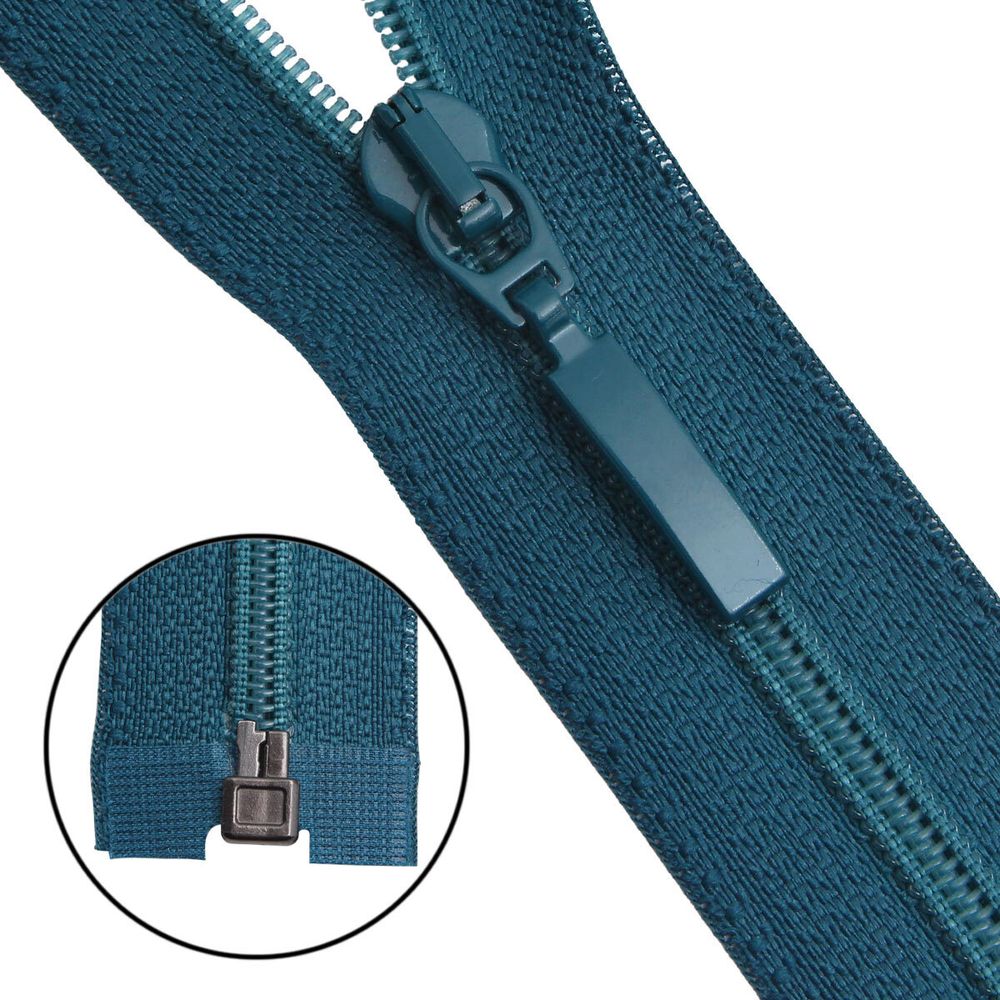 Молния спираль (витая) Arta Т5 (5 мм) 1 зам., разъем., 80 см, цв. 908 морская волна, уп.5 шт