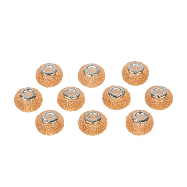 Бусины шармы ⌀16 мм, 10 шт, смола, №10 бежевый, Zlatka RFB-16