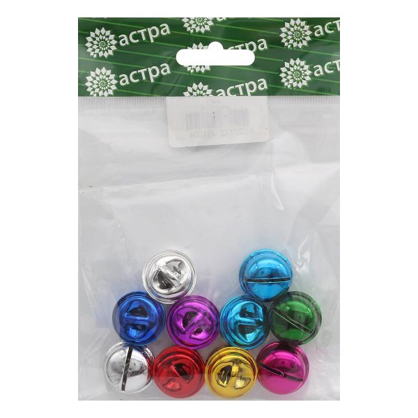 Бубенчики 20 мм, 10 шт, мультиколор