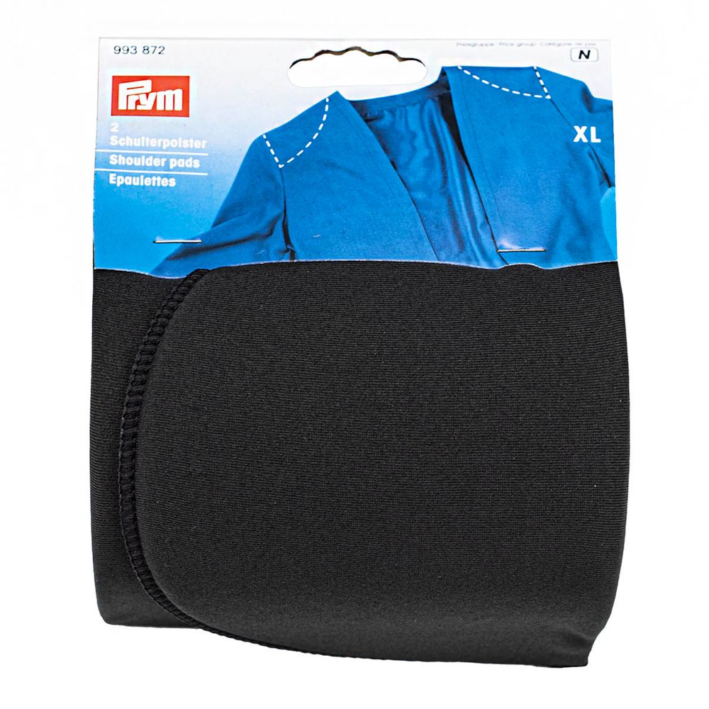 Плечевые накладки (подплечники) втачные 115х185х17 мм, (XL), черный, Prym, 5 шт