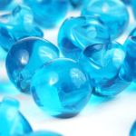 Пуговицы на ножке под камень из смолы 11мм (аквамарин), 100 шт