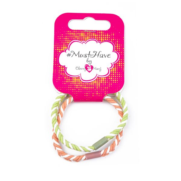 Набор резинок для волос 10 шт (5х2 шт), №01 ассорти, Cherry Mary TR07071