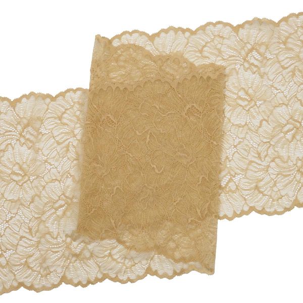 Кружево бельевое эластичное 240 мм / 13.72 м, цв. C180 телесный