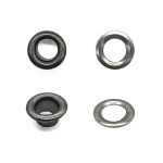 Люверсы металл ⌀_4.0 мм (внутр.) с инструментом для установки, черные, 200 комплектов, Hobby&Pro, 530411