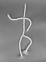 Скелет для кукол и игрушек 45 см, со ступнями ног 10 звеньев - 11 см, ноги 12 звеньев - 13 см