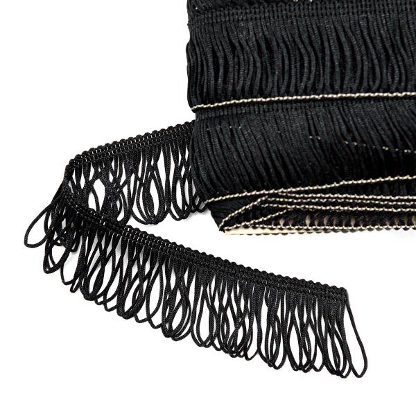 Бахрома отделочная 35.0 мм / 25 метров, цв.115 черный