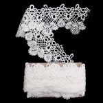 Кружево гипюр (плетёное) 95 мм / 9.14 метров, матовое, C501 белый