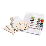 Набор для вышивания на деревянной основе Подставка под пасхальное яйцо. Цыпленок 9х9х18см, О-049