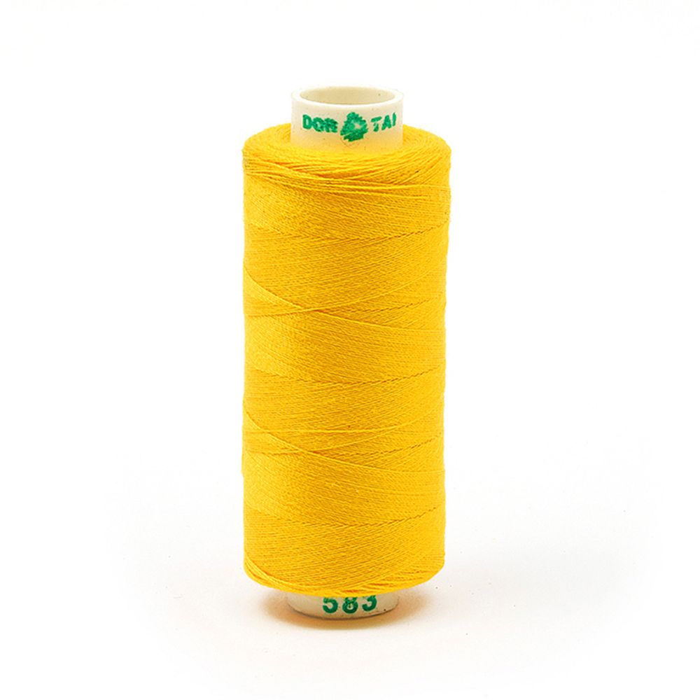 Нитки швейные бытовые Dor Tak 40/2, 366 м / 10 кат., 583 желтый