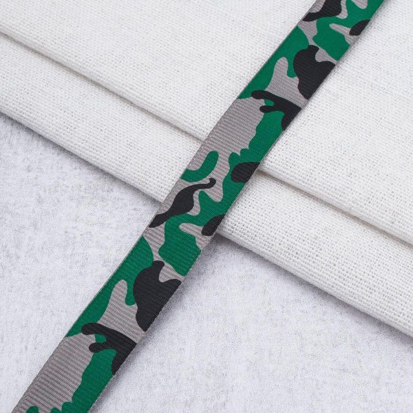 Лента репсовая (в рубчик) с рисунком 15.0 мм / 45.72 метра, ID 15144, 24554