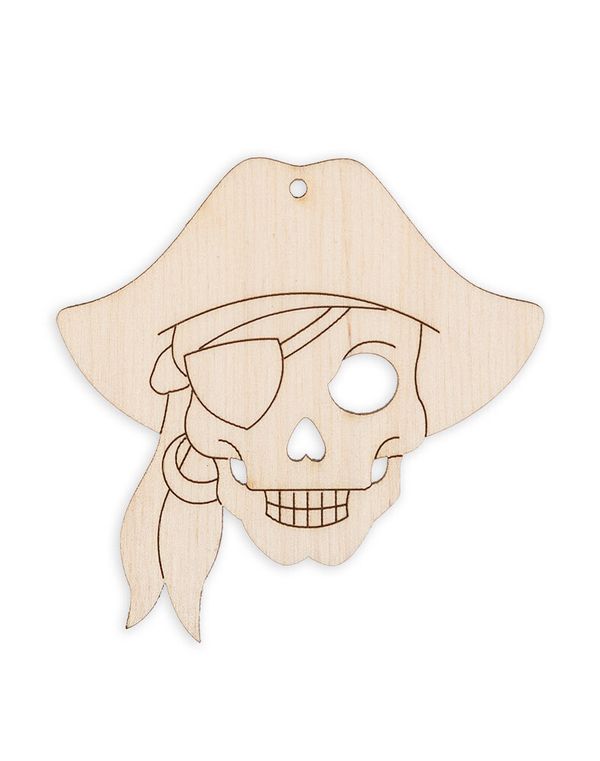 Заготовка из фанеры Подвеска, Пират, 8х8 см, ВД-560 Mr.Carving