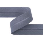 Косая бейка хлопковая 30 мм / 5 шт по 5.4 метра, №072 т.серый, Gamma GK-30C