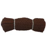Тесьма отделочная вязаная 17 мм, 10 м, коричневый