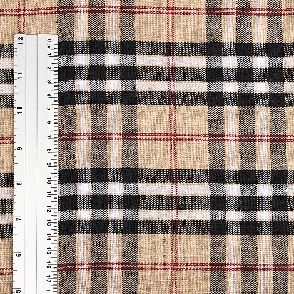 Фланель рубашечная 150 г/м², 150 см / 2 метра, TBY.Fl.T382.9.2, цв.09 бежевый