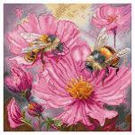 Набор для вышивания нитками LetiStitch L9933, Медовые цветы 23х23см