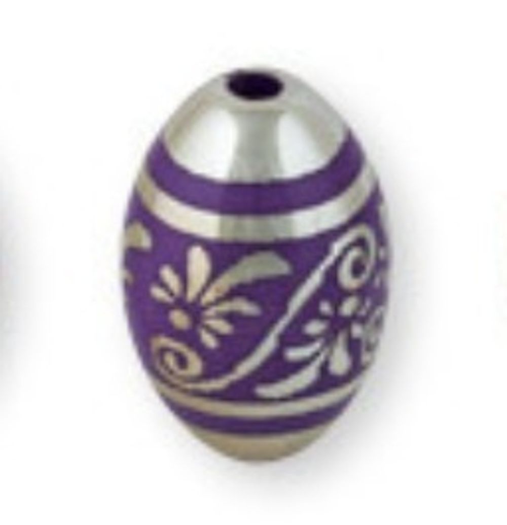 Бусины акрил 20х13 мм, 3 шт, №05 сиреневый, Zlatka BLM-03