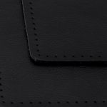 Заплатки пришивные из кожи, прямоугольник 8х12,7см с перфорацией, 2 шт, 100% кожа, 01 черный, 9123