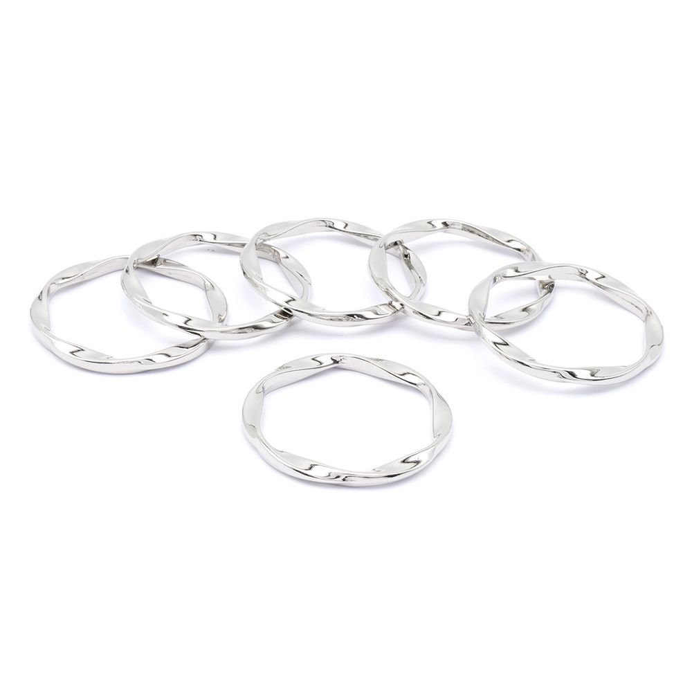 Кольцо литое металл in ⌀40 мм (50 мм внешн.), никель, 6 шт